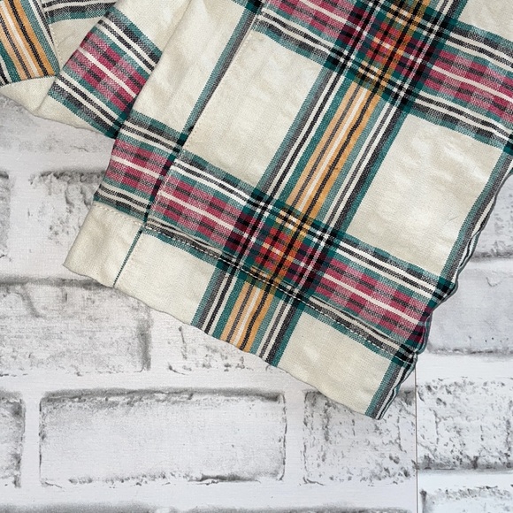 Free People High Waisted Plaid Cotton Pants - Picture 6 of 8